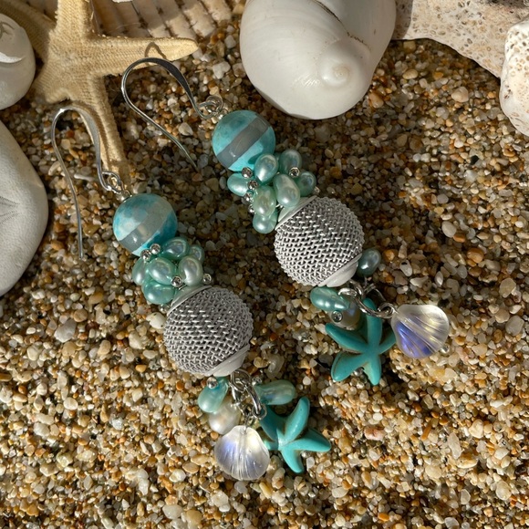 “Ocean Poem” earrings - Picture 3 of 17